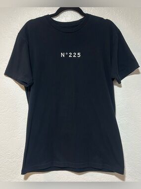 Black Zig- Zag 'N°225' Tee